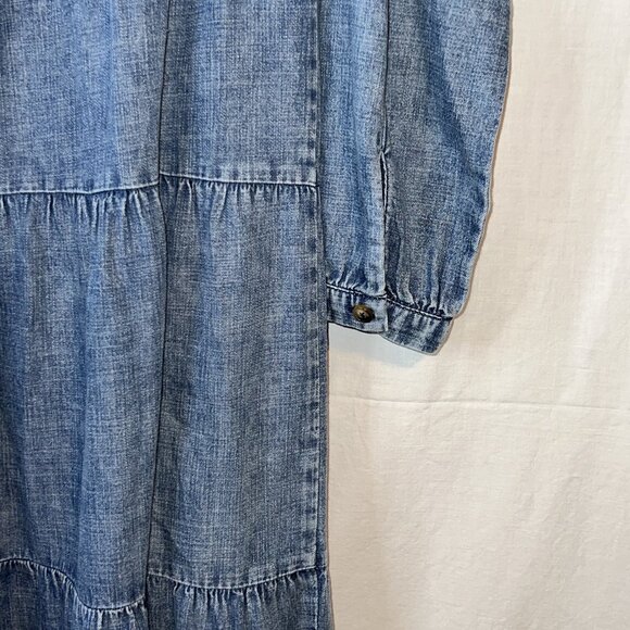BILLY T Midi Dress Soft Denim Size Small boho - Picture 8 of 11